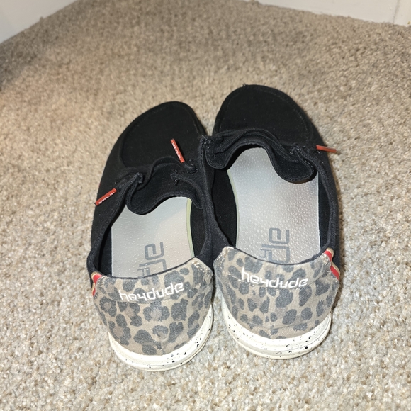 Hey Dudes Black and Red Shoes - Picture 3 of 4